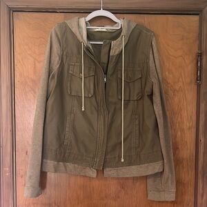 Olive Green Hooded Jacket